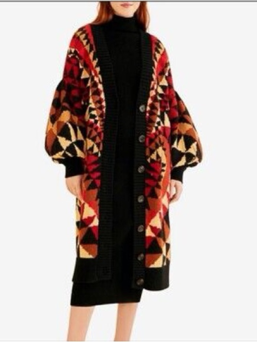 Farm Rio Heart Deco Maxi Cardigan - Picture 2 of 6